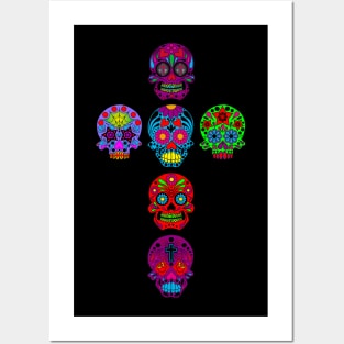 Sugar Skull Cross Posters and Art